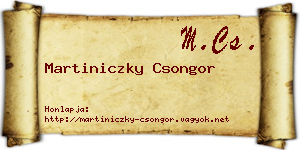 Martiniczky Csongor névjegykártya